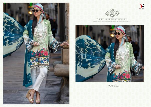 SANA SAFINAZ LAWN 19 - DEEPSY SUIT : 8 pcs - Image 3