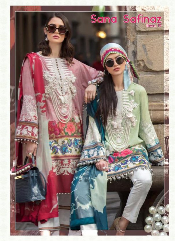 SANA SAFINAZ LAWN 19 - DEEPSY SUIT : 8 pcs