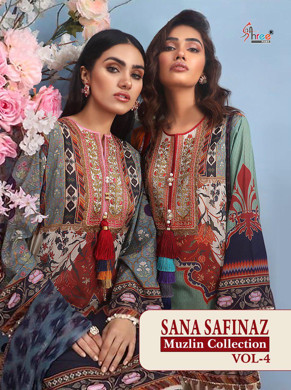SANA SAFINAZ MUSLIN 4 - SHREE FABS : 8 pcs