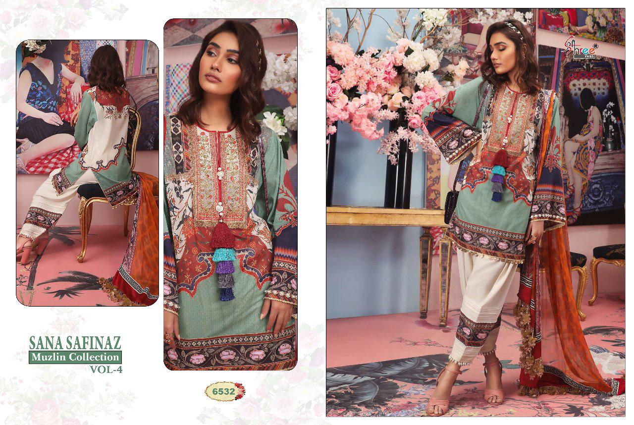 SANA SAFINAZ MUSLIN 4 - SHREE FABS : 8 pcs - Image 3