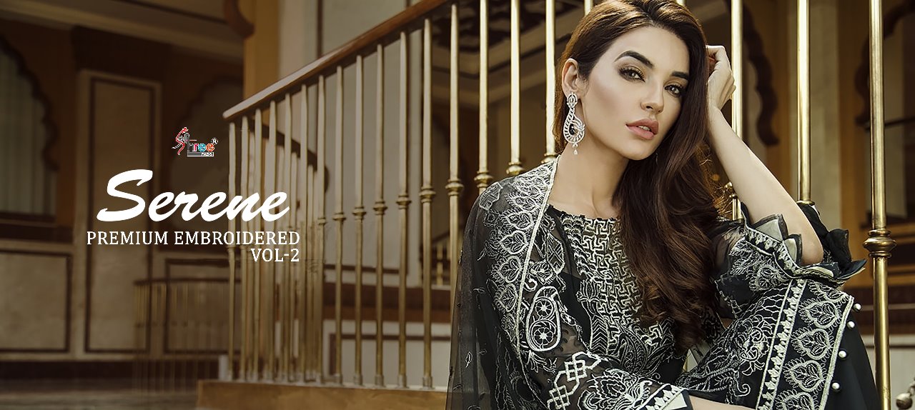 SHREE FABS - SERENE PREMIUM EMBROIDED 2 : 3 pcs - Image 3
