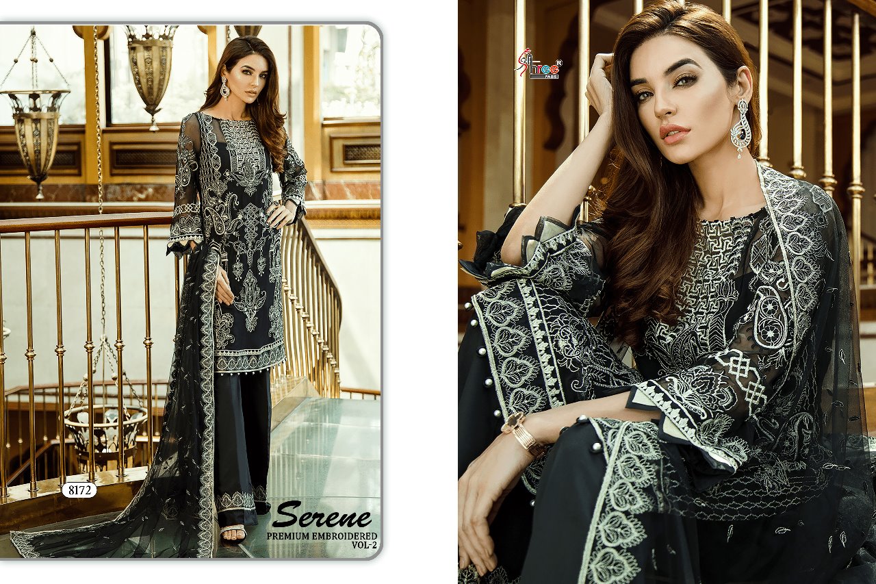 SHREE FABS - SERENE PREMIUM EMBROIDED 2 : 3 pcs - Image 7