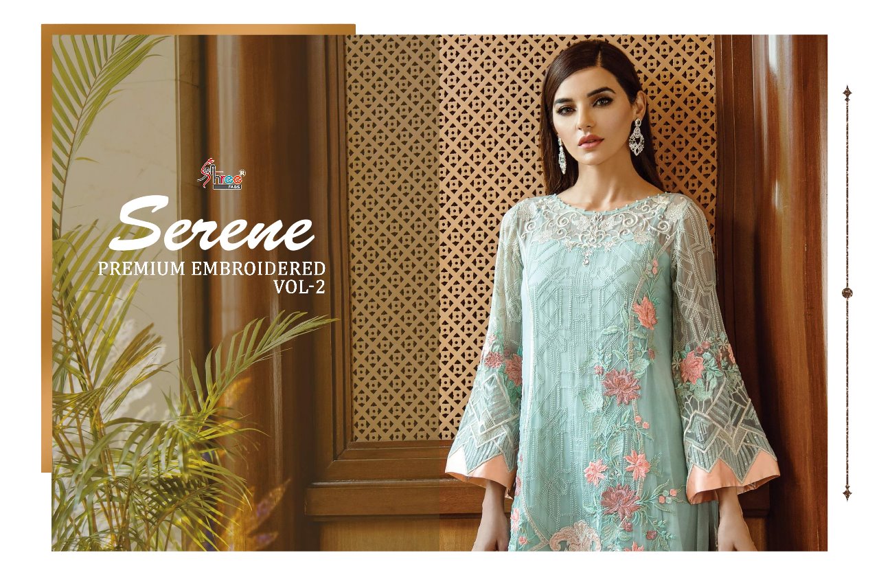 SHREE FABS - SERENE PREMIUM EMBROIDED 2 : 3 pcs - Image 8