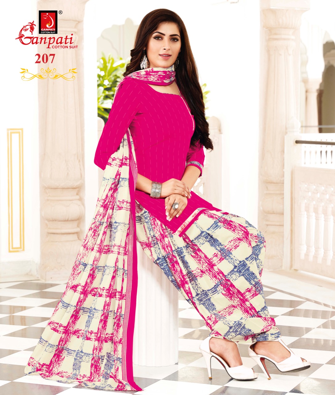 ganpati cotton suit stitched wholesale