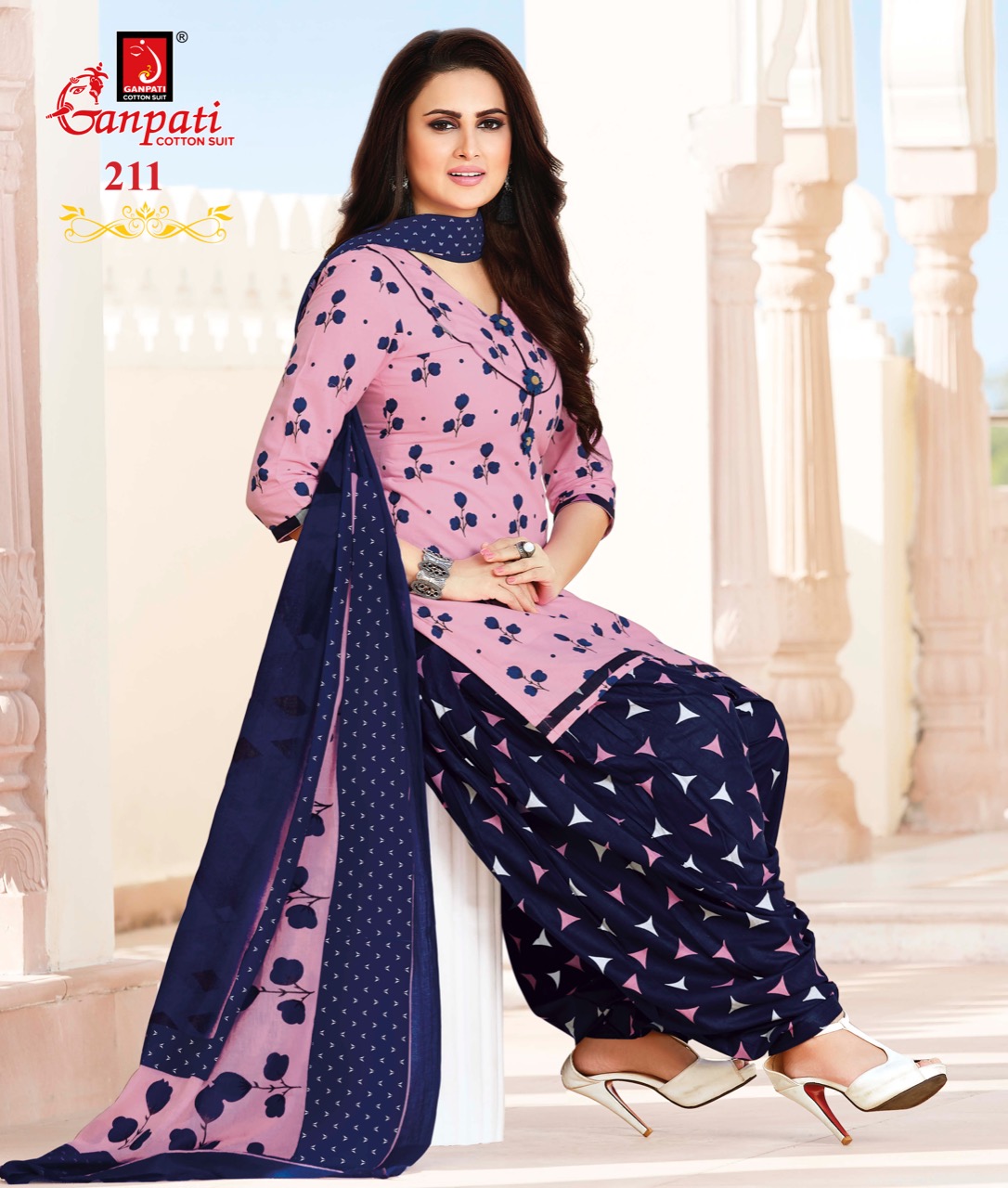 ganpati cotton suit stitched wholesale