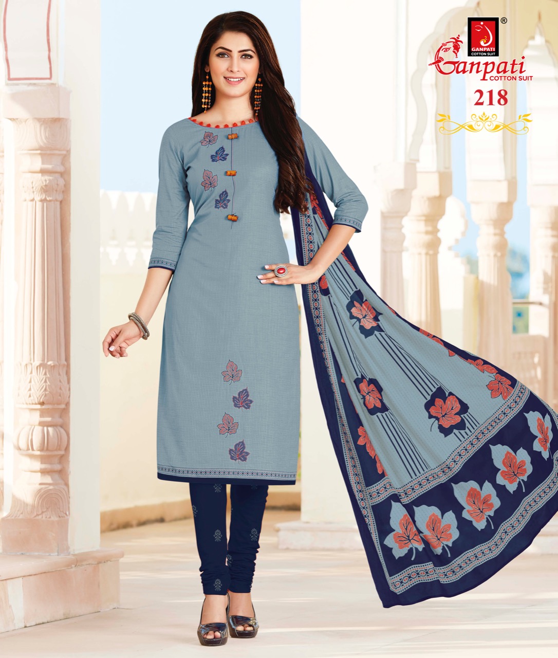 ganpati cotton suit stitched wholesale