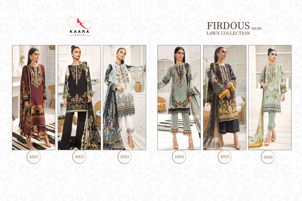 KAARA SUITS FIRDOUS LAWN 4 COTTON DUPATTA - Image 9