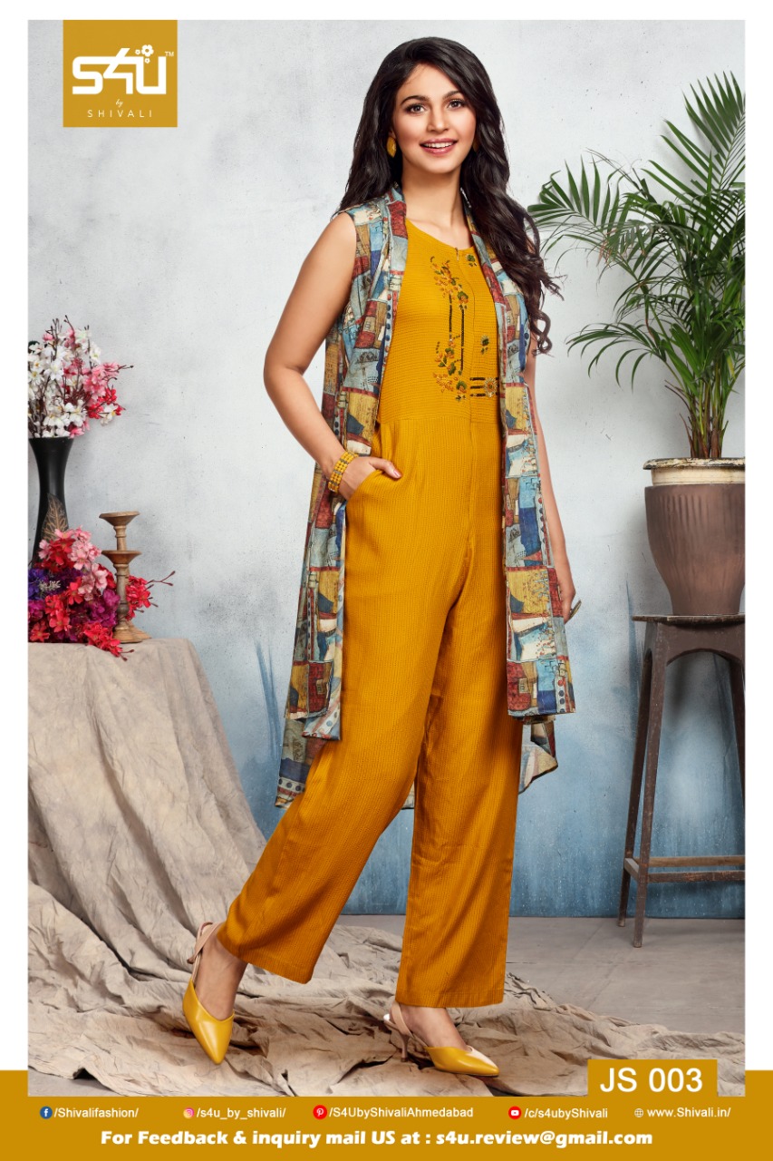 Yellow jumpsuit hot sale with jacket