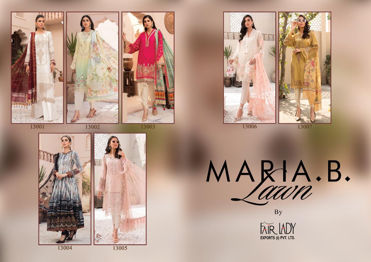 FAIR LADY MARIA B LAWN (SIFFON DUPATTA) - Image 13