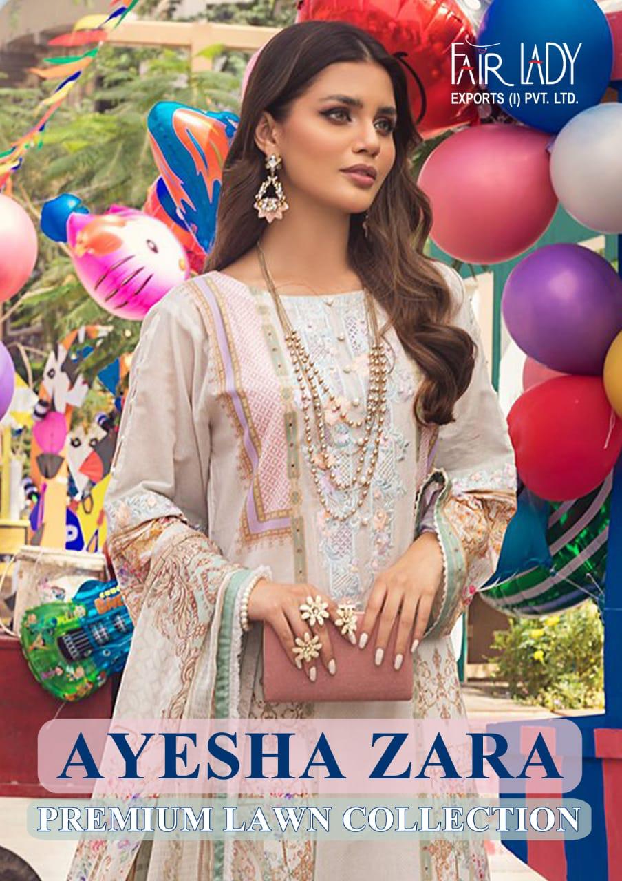 FAIR LADY AYESHA ZARA PREMIUM LAWN (COTTON DUPATTA)