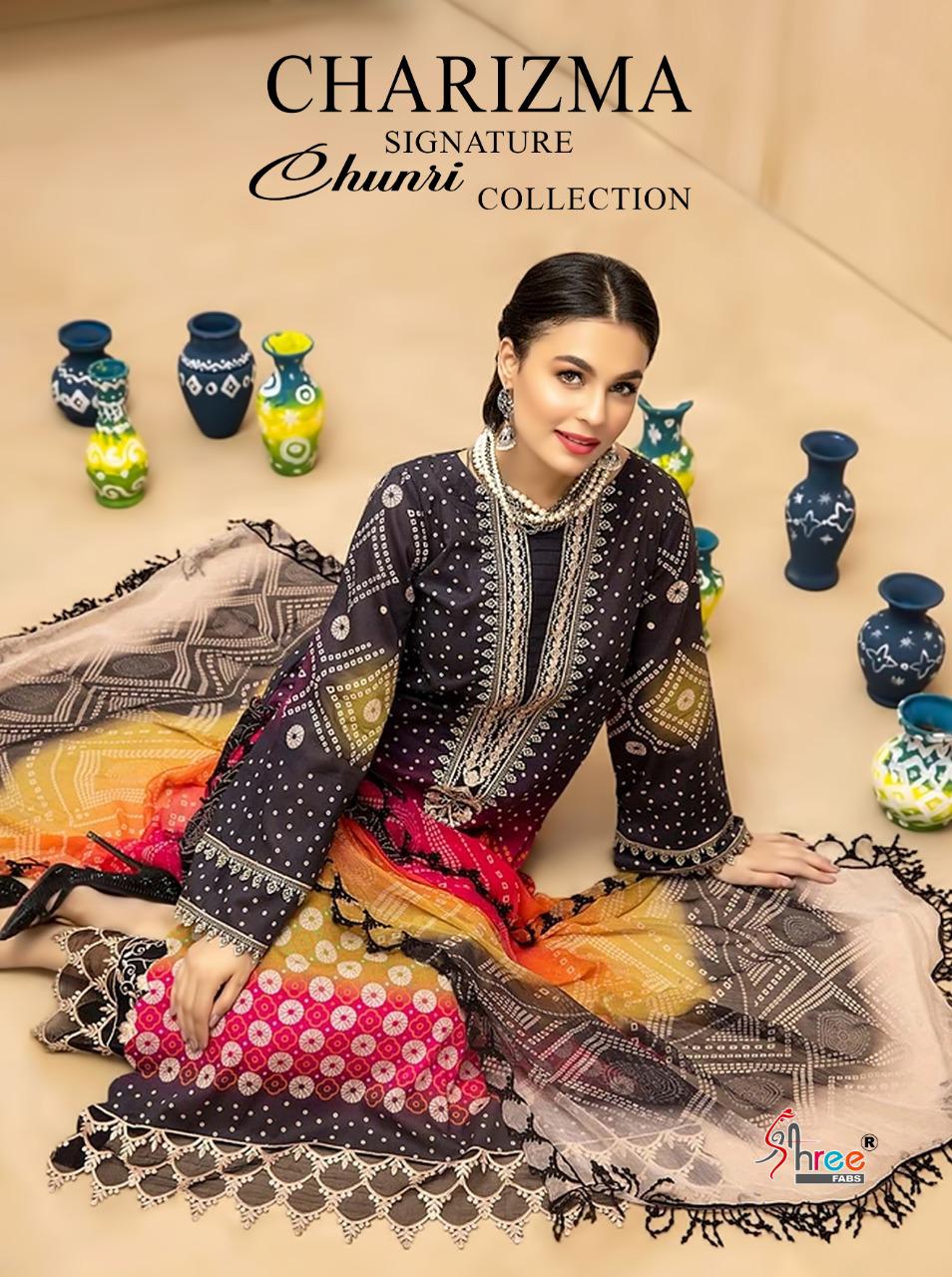 SHREE FABS CHARIZMA SIGNATURE CHUNRI COLLECTION (COTTON DUPATTA)