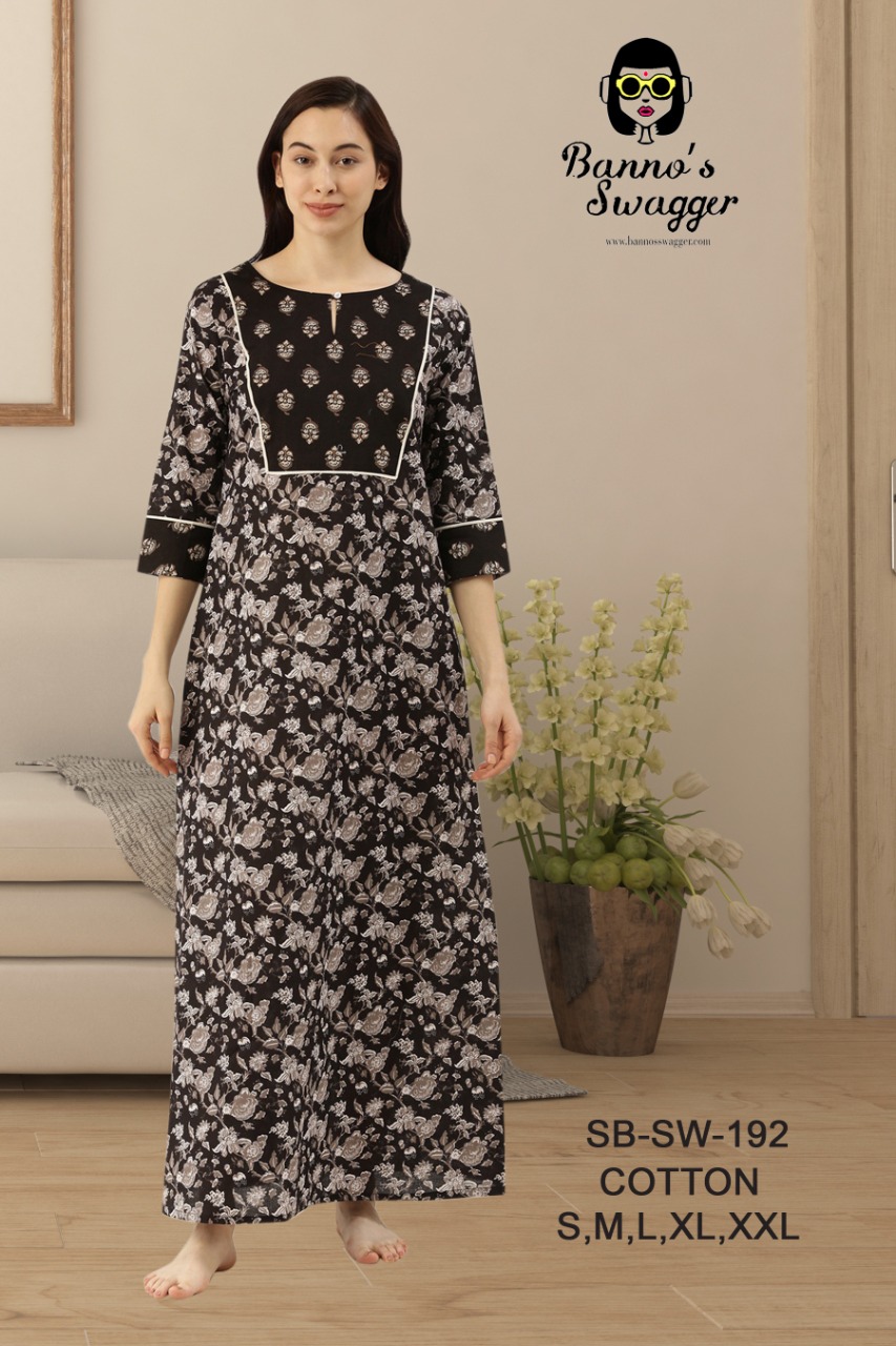 Buy Bannos Swagger Brown Embroidered Nighty for Women Online @ Tata CLiQ