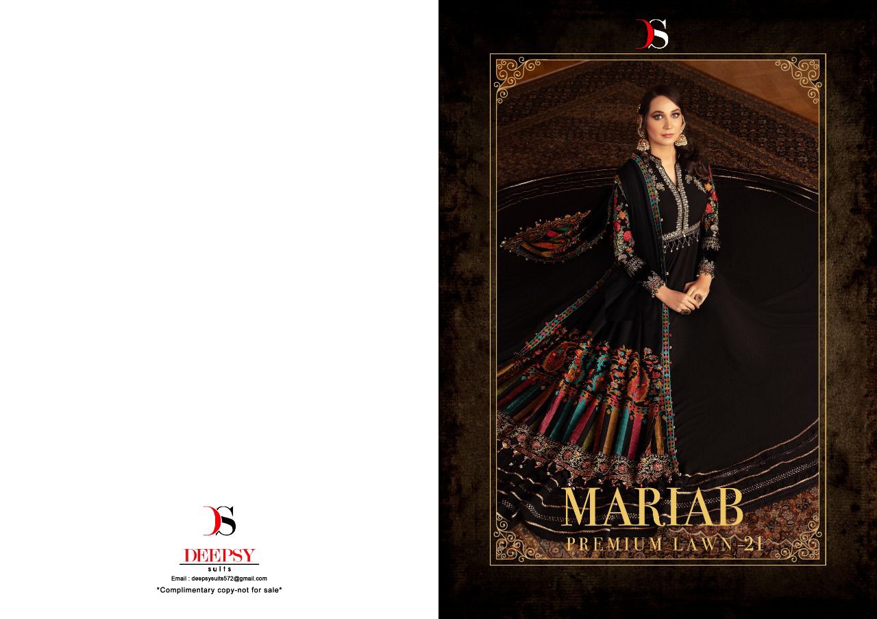 DEEPSY SUIT MARIAB PREMIUM LAWN 21 (SIFFON) - Image 2