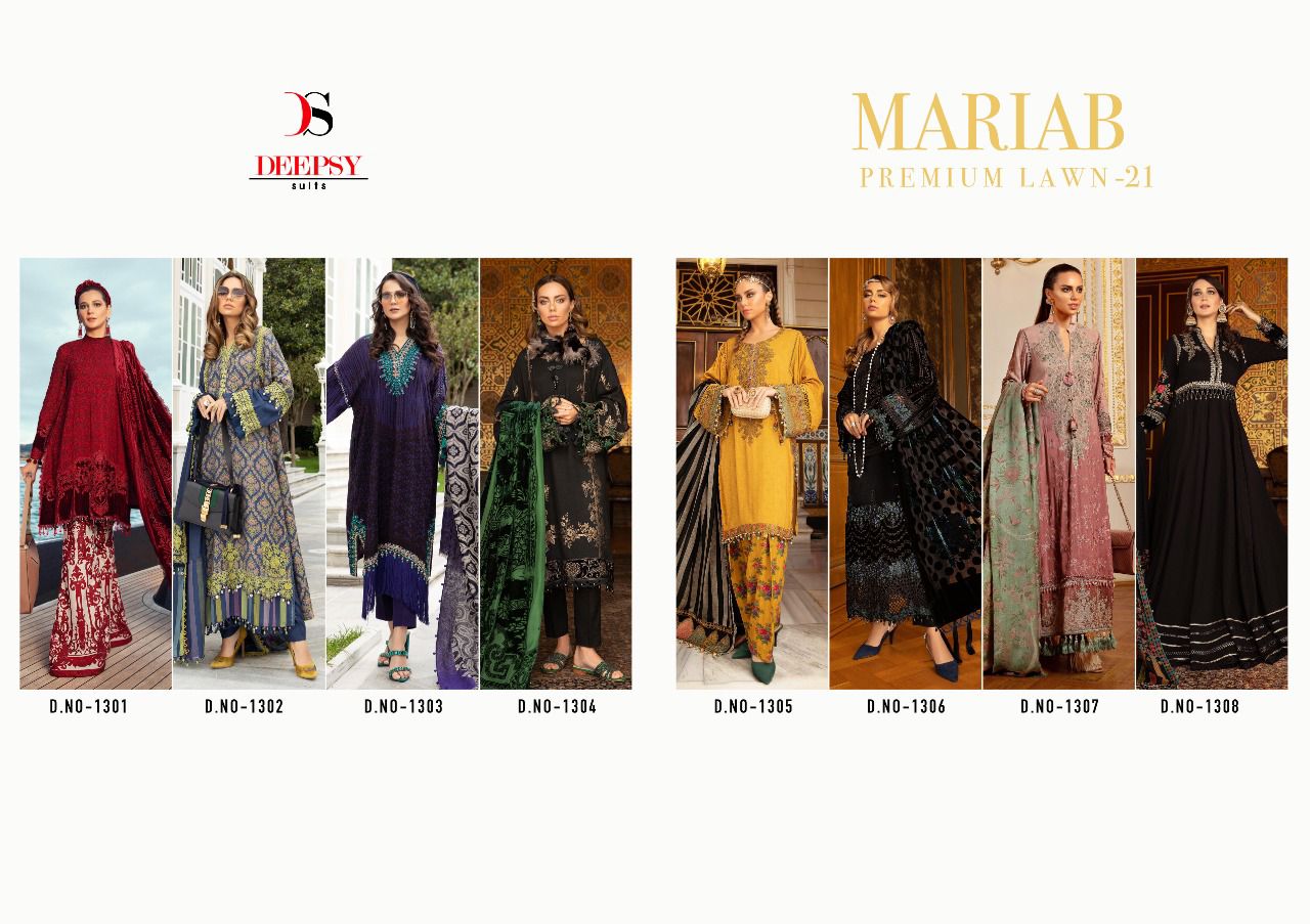 DEEPSY SUIT MARIAB PREMIUM LAWN 21 (SIFFON)