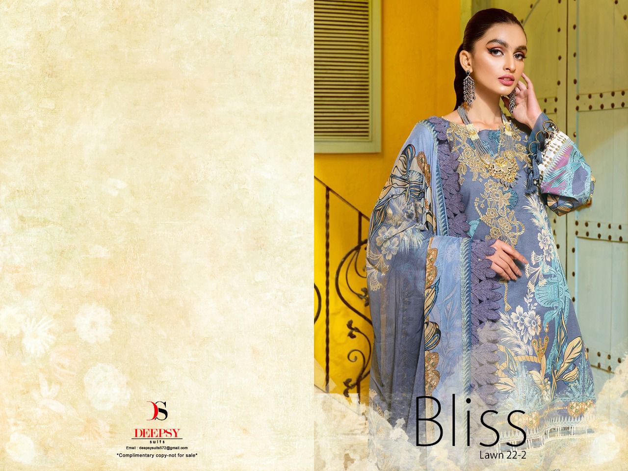 DEEPSY SUITS BLISS LAWN 22-2 BEST DISCOUNT LOWEST PRICE