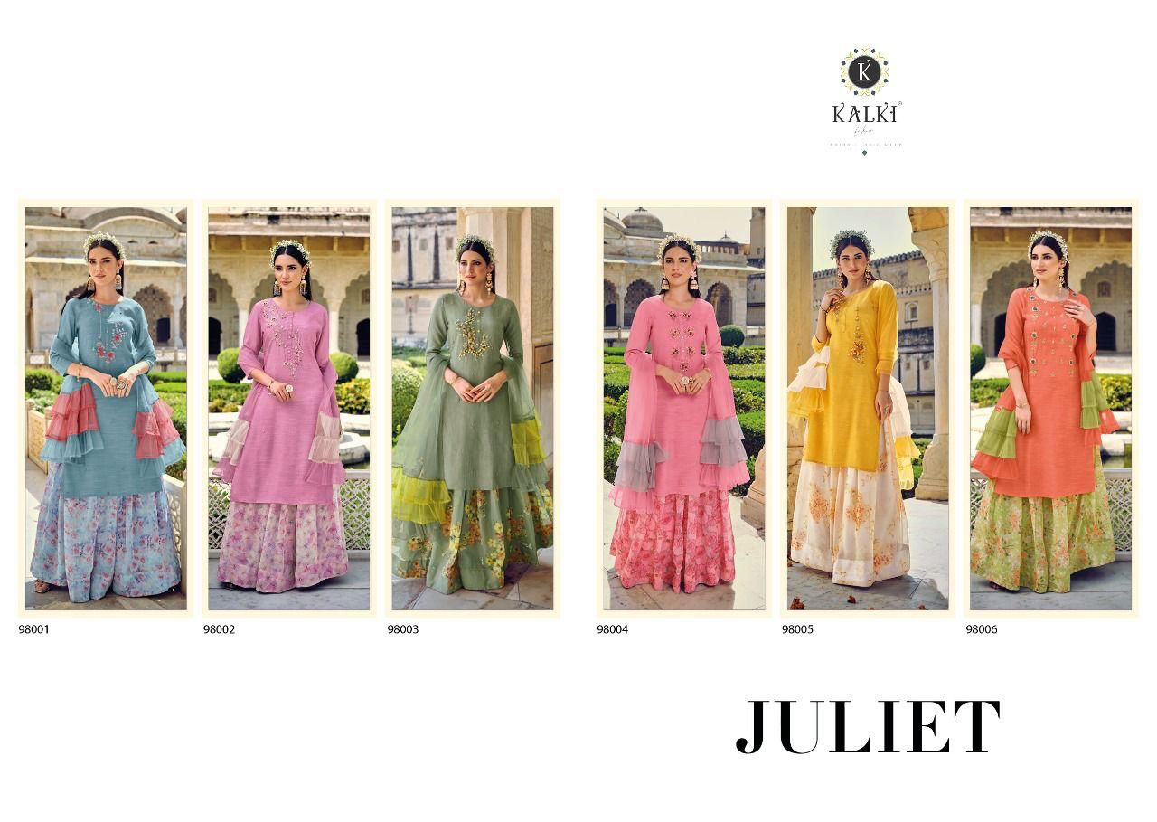 JULIET VOL 2 BY KAYA READYMADE COLLECTION OF KURTI PANT AND DUPATTA -  textiledeal.in
