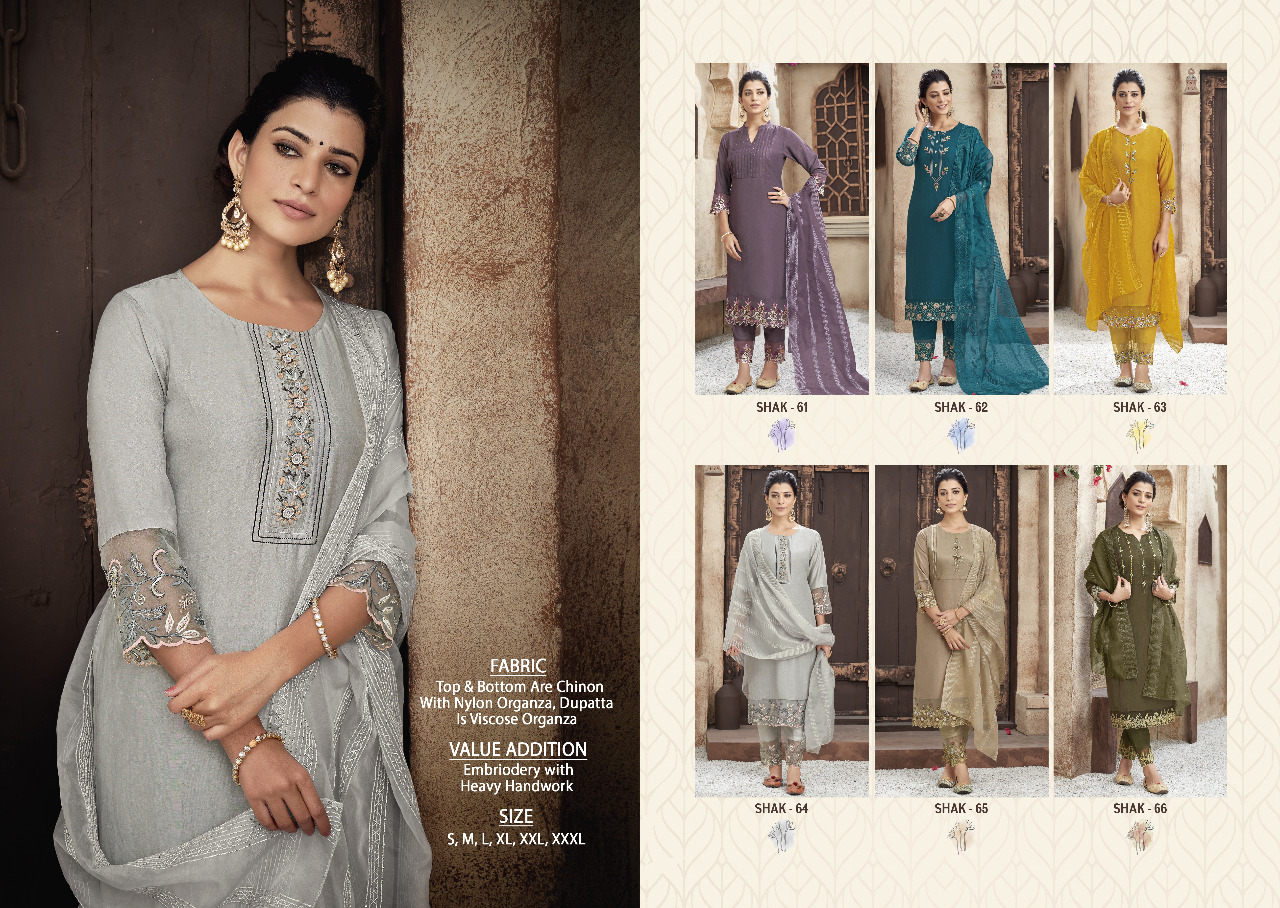 Kalki Anokhi 36006 - Pure Viscose Silk With Handwork Stitched Suit - Ready  To Wear